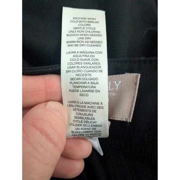 Chicos Fabulously Slimming Crop Pants Black Size 2.5 Large 14 Wide Leg Stretch - Picture 5 of 6